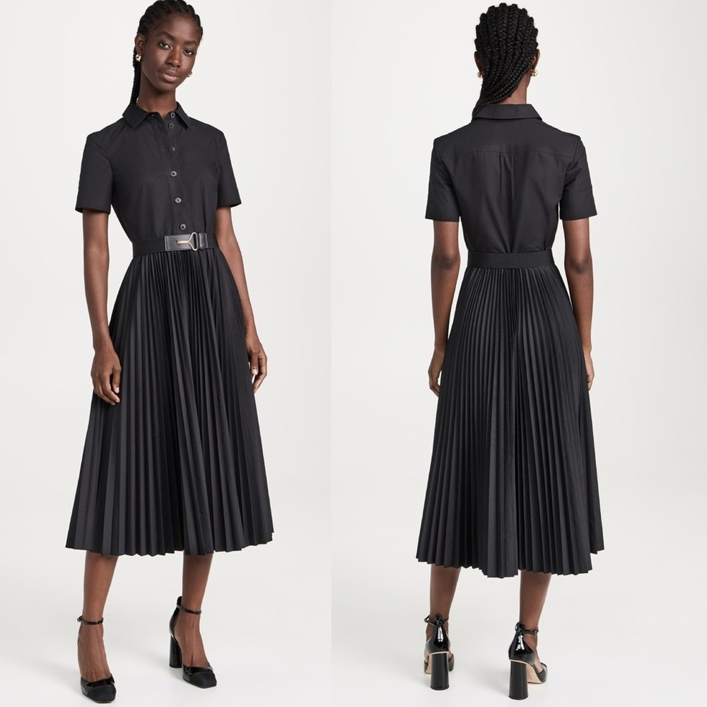 Tory Burch Poplin Pleated Shirtdress